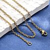 304 Stainless Steel Cable Chain Necklace Making X-STAS-P045-01G-A-3