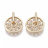Brass Micro Pave Cubic Zirconia Pendants KK-S348-489-NF-1