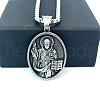 Ancient Greek Stainless Steel Religion Embossed Saint Pendant Punk Hip-hop Necklaces HV5728-12-1