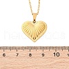 Heart 304 Stainless Steel Pendant Necklaces NJEW-H059-18G-5