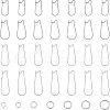 Unicraftale 316 Stainless Steel Hoop Earrings Findings & 304 Stainless Steel Open Jump Rings Findings Kits STAS-UN0010-30-1