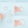 Unicraftale 40Pcs 316L Surgical Stainless Steel Hoop Earring Findings STAS-UN0053-41RG-5