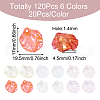 Cheriswelry 120Pcs 6 Colors Transparent Acrylic Pendants MACR-CW0001-08-3