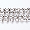 Tarnish Resistant 304 Stainless Steel Ball Chains CHS-H013-04-2.5MM-1