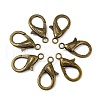 Tibetan Style Alloy Lobster Claw Clasps X-PALLOY-O027-AB01-5