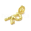 Rack Plating Brass Micro Pave Cubic Zirconia European Dangle Charms KK-L210-015G-R-2