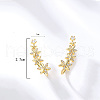 Elegant Flower Brass Clip-on Earrings VP1231-4