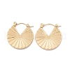 Ion Plating(IP) 304 Stainless Steel Flat Round Thick Hoop Earrings for Women EJEW-B018-11G-1