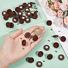 SUNNYCLUE 40Pcs Wooden Stud Earring Findings FIND-SC0008-96B-3