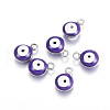 304 Stainless Steel Enamel Charms STAS-G122-24B-1
