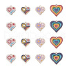 Kissitty 20Pcs 5 Style Heart Alloy Enamel Pendants ENAM-KS0001-08-1