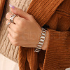 304 Stainless Steel Oval Link Chain Bracelets for Women FS-WG7F0BE-06-1