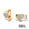 Exquisite Brass Cubic Zirconia Hoop Earrings Fashionable Light Luxury EN3561-1-1