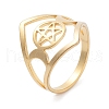 Rhombus 304 Stainless Steel Finger Rings for Women RJEW-G328-01G-1