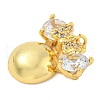 Rack Plating Brass Micro Pave Cubic Zirconia Pendants KK-Z063-19G-2