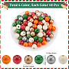SOFPLATE 240Pcs 6 Styles Natural Wood Beads Strands WOOD-SP0001-03B-2
