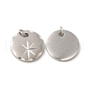 Non-Tarnish 304 Stainless Steel Charms STAS-C070-17P-1