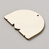 Single Face Printed Heart Wood Pendants WOOD-CJC0011-07F-2