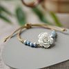 Ceramic Round Beads Braided Beads Bracelets WG31ACA-06-1