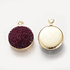 Handmade Velours Covered Pendants WOVE-R101-B07-2