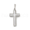 Brass Pave Natural White Shell Pendants KK-S522-01A-P-1