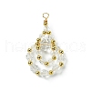Imitation Austrian Crystal Beads with Eco-Friendly Copper Wire and Brass Beads Pendants PALLOY-JF03285-2