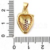 Brass Micro Pave Cubic Zirconia Pendants KK-P303-05G-3