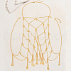 Elegant Iron Geometric Mesh Leaf Tassel Chest Body Chains for Daily Party SC9528-3