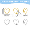 Unicraftale 4Pcs 2 Colors Brass Screw Carabiner Lock Charms KK-UN0001-99-3