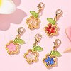 Star Alloy & Glass Pendant Decorations HJEW-JM03274-01-1