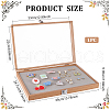 Wood Presentation Boxes for Badge Storage and Display CON-WH0089-11A-2