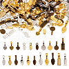 Alloy Glue-on Flat Pad Bails for Pendant Making PALLOY-TA0001-41-2