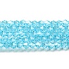 Transparent Electroplate Glass Beads Strands EGLA-A039-T3mm-A20-1