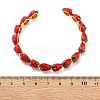 Brass Enamel Cuff Bracelets BJEW-L703-02B-G-5