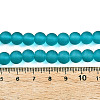 Frosted Transparent Glass Beads Strands X-GLAA-S031-8mm-37-01-4