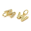 Brass Micro Pave Cubic Zirconia Pendants KK-M273-02G-W-2