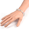 Chips Natural Fluorite Beaded Stretch Bracelets BJEW-JB01826-01-4