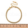 304 Stainless Steel Box Chain Bracelets for Women BJEW-D338-01G-01-3