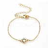 304 Stainless Steel Sun Link Bracelets BJEW-D308-01G-4
