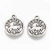 Tibetan Style Alloy Charms TIBE-Q084-03AS-LF-1