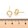 925 Sterling Silver Clear Cubic Zirconia Ring Stud Earrings EJEW-L300-09G-5