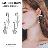 Alloy Rhinestone Cuff Rarrings WGD9CF7-01-2