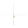 Glass Teardrop Big Pendant Decorations HJEW-M005-05D-G-2