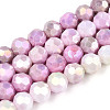 Electroplate Glass Beads Strands EGLA-T021-8mm-15-05-1