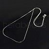 Anti-Tarnish Trendy Unisex Rhodium Plated 925 Sterling Silver Snake Chain Necklaces STER-M034-B-08-2
