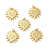 Rack Plating Brass Micro Pave Clear Cubic Zirconia Pendants X-KK-H431-23G-4