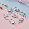 Platinum Plated Zinc Alloy Lobster Claw Clasps X-E107-6