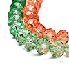 Transparent Painted Glass Beads Strands X1-DGLA-A034-T6mm-A04-4