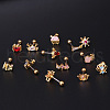 Brass Micro Pave Cubic Zirconia Cartilage Earring WG3714F-27-2