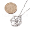 Crystal Stone Cage Pendant Necklaces NJEW-JN04757-02-3